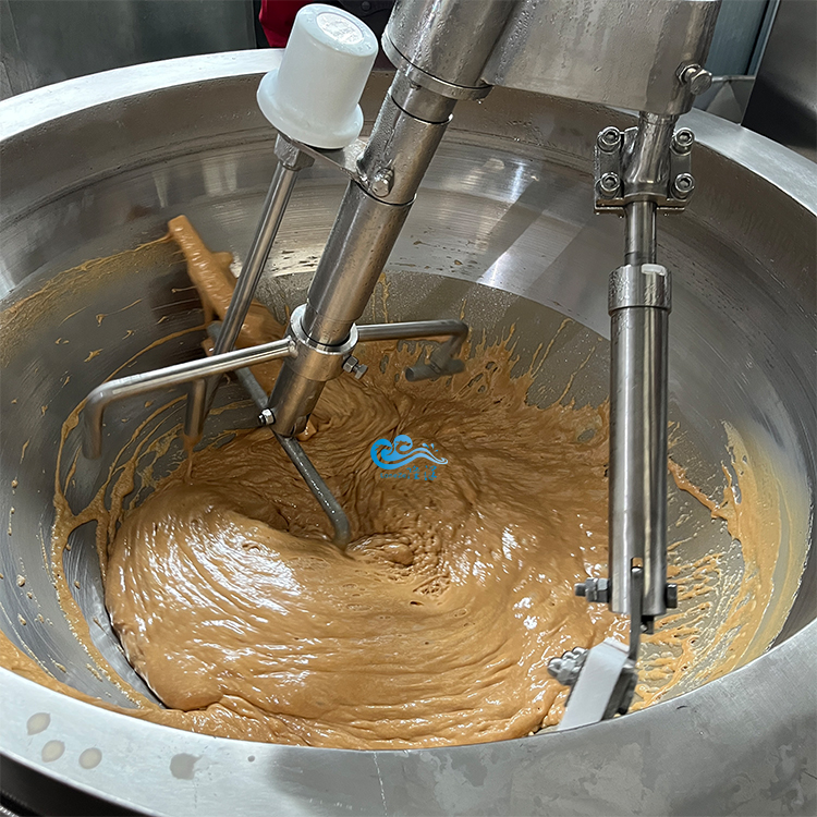 industrial cooking mixer for milk caramel candy, milk candy making machine, caramel candy cooking kettle