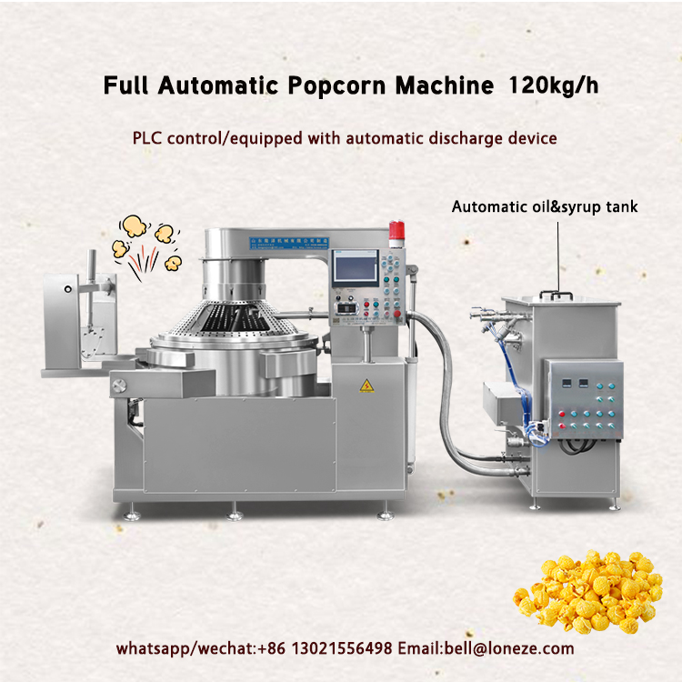 industrial popcorn machine, popcorn making machine, popcorn production machine, industrial popcorn maker, popcorn processing machine